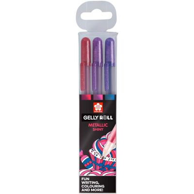 Sakura, Stylo, GELLY ROLL - Gelschreiber ”Metallic” (3x) - Publicité Sakura, Stylo, GELLY ROLL - Gelschreiber ”Metallic” (3x) - Publicité