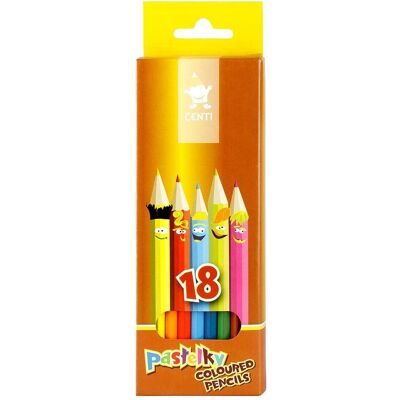Koh-i-Noor, Écriture + dessin, Buntstifte "CENTI" Schul- Farbstifte 18er Pack - Publicité Koh-i-Noor, Écriture + dessin, Buntstifte "CENTI" Schul- Farbstifte 18er Pack - Publicité