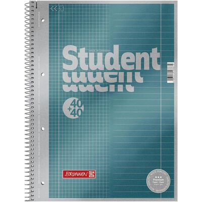 5x Brunnen, Cahier + bloc-notes, Collegeblock Student 'Duo' (A4, À rayures, Quadrillé) - Publicité 5x Brunnen, Cahier + bloc-notes, Collegeblock Student 'Duo' (A4, À rayures, Quadrillé) - Publicité