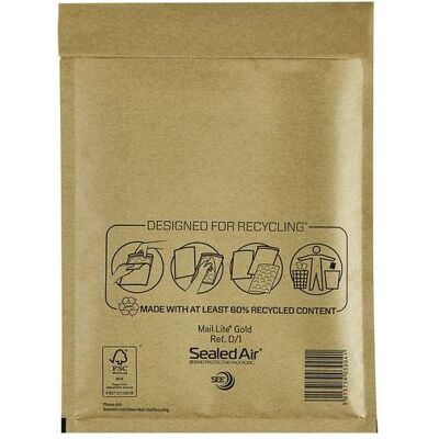 Sealed Air, Pochette d'expédition + enveloppe à bulles, Enveloppes Mail Lite 18x26 (100 pcs) - Publicité Sealed Air, Pochette d'expédition + enveloppe à bulles, Enveloppes Mail Lite 18x26 (100 pcs) - Publicité