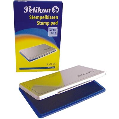 Pelikan Tampon encreur, Tampon encreur en métal bleu - Publicité Pelikan Tampon encreur, Tampon encreur en métal bleu - Publicité