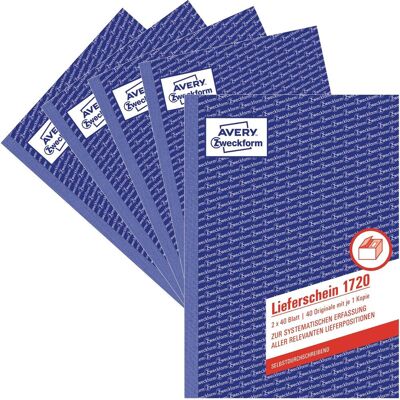 Avery Bulletin de versement, Livret de formulaires "Bon de livraison", SD, 4+1 GRATUITS (40x) - Publicité Avery Bulletin de versement, Livret de formulaires "Bon de livraison", SD, 4+1 GRATUITS (40x) - Publicité