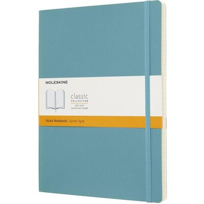 Moleskine, Cahier + bloc-notes, Carnet de notes classique (XL, À rayures, Couverture souple) - Publicité Moleskine, Cahier + bloc-notes, Carnet de notes classique (XL, À rayures, Couverture souple) - Publicité