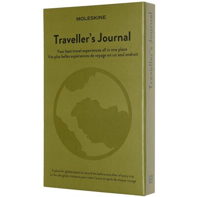 Moleskine, Cahier + bloc-notes, Traveller's Journal (A5, Règle spéciale, Couverture rigide) - Publicité Moleskine, Cahier + bloc-notes, Traveller's Journal (A5, Règle spéciale, Couverture rigide) - Publicité
