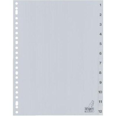 Kangaro, Classeur : accessoires, 1 à 12 onglets DIN A4 12 pièces PP (polypropylène) 23 trous G412CM - Publicité Kangaro, Classeur : accessoires, 1 à 12 onglets DIN A4 12 pièces PP (polypropylène) 23 trous G412CM - Publicité