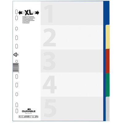 Index à onglets colorés 5 parties - A4+ - Publicité Index à onglets colorés 5 parties - A4+ - Publicité