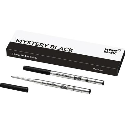 Montblanc, Cartouche de rechange + encrier, Recharge grande capacité pour stylo à bille (Noir, 0.50 mm, 2 pcs) - Publicité Montblanc, Cartouche de rechange + encrier, Recharge grande capacité pour stylo à bille (Noir, 0.50 mm, 2 pcs) - Publicité