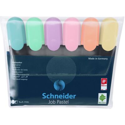 Schneider, Marqueur, Marqueur Pastel d'emploi (6x) - Publicité Schneider, Marqueur, Marqueur Pastel d'emploi (6x) - Publicité