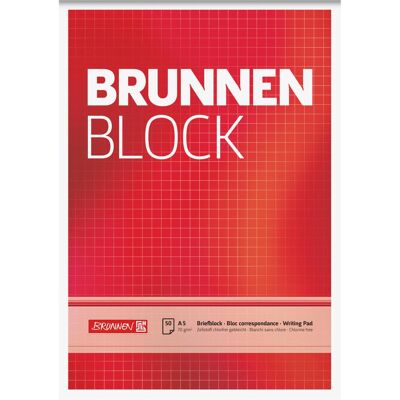 Brunnen, Cahier + bloc-notes, Bloc-notes A5 70g/qm quadrillé 50 feuilles (A5, Quadrillé) - Publicité Brunnen, Cahier + bloc-notes, Bloc-notes A5 70g/qm quadrillé 50 feuilles (A5, Quadrillé) - Publicité