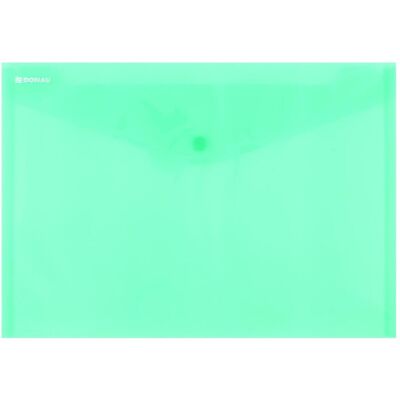 Donau, Porte-documents, Enveloppe bouton pression, pp, a4, 180 microns, vert (A4) - Publicité Donau, Porte-documents, Enveloppe bouton pression, pp, a4, 180 microns, vert (A4) - Publicité