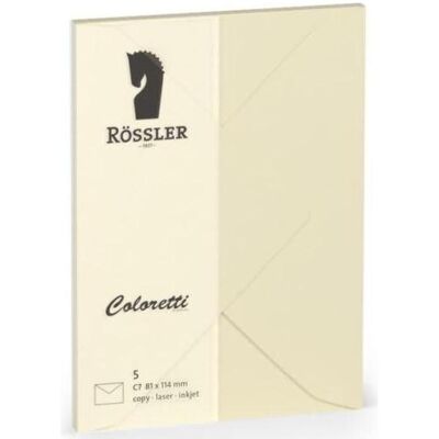 Magni, Enveloppes, Enveloppes Coloretti C7 5pcs crème (C7, 5x) - Publicité Magni, Enveloppes, Enveloppes Coloretti C7 5pcs crème (C7, 5x) - Publicité