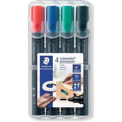 Staedtler Marqueur, Marqueur pour tableau de conférence Lumocolor 4pcs Boîte (4x) - Publicité Staedtler Marqueur, Marqueur pour tableau de conférence Lumocolor 4pcs Boîte (4x) - Publicité
