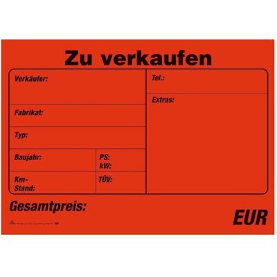 RNK Verlag Contrats pour Véhicules d'Occasion - 6 Feuilles - Publicité RNK Verlag Contrats pour Véhicules d'Occasion - 6 Feuilles - Publicité