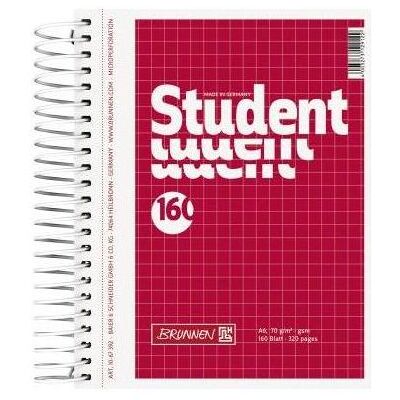 Brunnen, Cahier + bloc-notes, Collegeblock Student DIN A6 quadrillé 70g/m² carton rouge 160 pp. (A6, Quadrillé) - Publicité Brunnen, Cahier + bloc-notes, Collegeblock Student DIN A6 quadrillé 70g/m² carton rouge 160 pp. (A6, Quadrillé) - Publicité