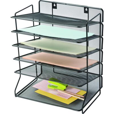 Q-Connect, Archivage + classement, Trieur pour Office Set, métal, 6 étagères, noir (A4) - Publicité Q-Connect, Archivage + classement, Trieur pour Office Set, métal, 6 étagères, noir (A4) - Publicité