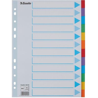Esselte, Classeur : accessoires, Registre en carton coloré - Publicité Esselte, Classeur : accessoires, Registre en carton coloré - Publicité