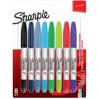 Sharpie, Marqueur, Marqueur permanent Twin Tip (8x) - Publicité Sharpie, Marqueur, Marqueur permanent Twin Tip (8x) - Publicité