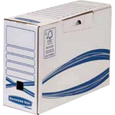 Fellowes Archivage + classement, BANKERS BOX Basic boîte d'archives, bleu (l)150 mm en carton 100% recyclé, certifié FSC (A4+) - Publicité Fellowes Archivage + classement, BANKERS BOX Basic boîte d'archives, bleu (l)150 mm en carton 100% recyclé, certifié FSC (A4+) - Publicité
