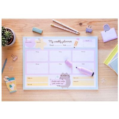 TH Products, Calendrier + agenda, Agenda semainier Pusheen Block, 29.7 x 42 cm (A3) - Publicité TH Products, Calendrier + agenda, Agenda semainier Pusheen Block, 29.7 x 42 cm (A3) - Publicité