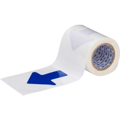Brady, Étiquettes, B-514, ToughStripe, Ruban de marquage au sol, flèches (espacées de 457mm), polyester, bleu, 50. Publicité Brady, Étiquettes, B-514, ToughStripe, Ruban de marquage au sol, flèches (espacées de 457mm), polyester, bleu, 50. Publicité