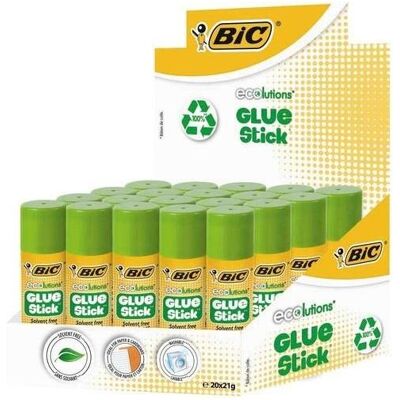 Bic, Bâton de colle, Colle pour crayon Glustic 21 g, en paquet de 20 pièces 8923452 - Publicité Bic, Bâton de colle, Colle pour crayon Glustic 21 g, en paquet de 20 pièces 8923452 - Publicité
