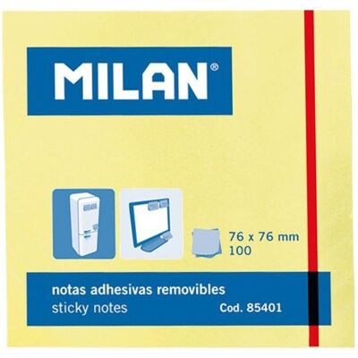 Milan, Notes adhésives, 85401 (76 x 76 mm) - Publicité Milan, Notes adhésives, 85401 (76 x 76 mm) - Publicité