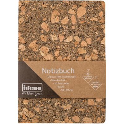 Idena, Cahier + bloc-notes, Carnet de notes liège quadrillé 20x14cm 192 p. (14 x 20 cm, Quadrillé, Couverture rigide) - Publicité Idena, Cahier + bloc-notes, Carnet de notes liège quadrillé 20x14cm 192 p. (14 x 20 cm, Quadrillé, Couverture rigide) - Publicité