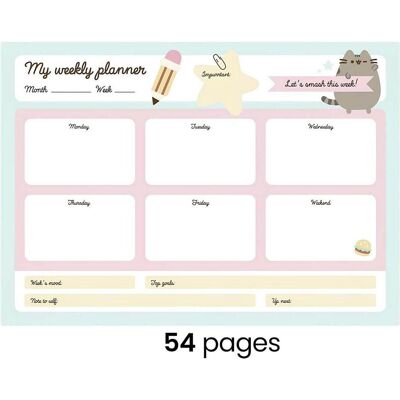 Pusheen, Agenda, Foodie Collection Agenda semainier 54 pages A4 (A4) - Publicité Pusheen, Agenda, Foodie Collection Agenda semainier 54 pages A4 (A4) - Publicité
