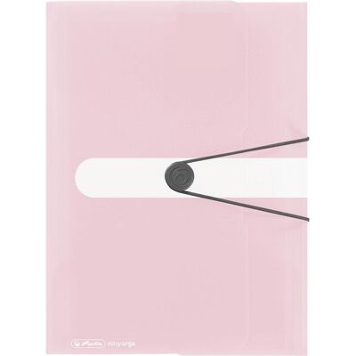 Herlitz, Porte-documents, Chemise à rabats easy orga to go Pastell, A4, rose transparent, 3 rabats, avec bouton de fermeture u (A4) - Publicité Herlitz, Porte-documents, Chemise à rabats easy orga to go Pastell, A4, rose transparent, 3 rabats, avec bouton de fermeture u (A4) - Publicité