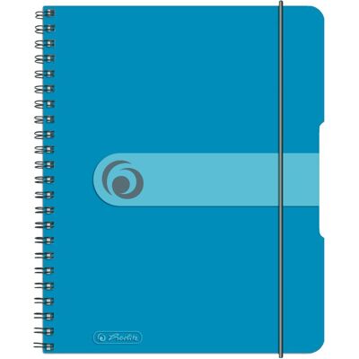 Herlitz, Cahier + bloc-notes, Bloc-notes à spirales A6 PP bleu tr (A5, Quadrillé, Couverture souple) - Publicité Herlitz, Cahier + bloc-notes, Bloc-notes à spirales A6 PP bleu tr (A5, Quadrillé, Couverture souple) - Publicité