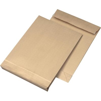 Mailmedia, Pochette d'expédition + enveloppe à bulles, Pochettes à soufflet B4 oF/hk marron 40mm fil renforcé 140g Pack 100 pièces (100 pcs) - Publicité Mailmedia, Pochette d'expédition + enveloppe à bulles, Pochettes à soufflet B4 oF/hk marron 40mm fil renforcé 140g Pack 100 pièces (100 pcs) - Publicité