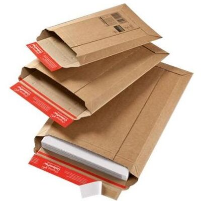 Colompac, Pochette d'expédition + enveloppe à bulles, Enveloppes en carton brun 42x57cm en carton ondulé, variable (50 pcs) - Publicité Colompac, Pochette d'expédition + enveloppe à bulles, Enveloppes en carton brun 42x57cm en carton ondulé, variable (50 pcs) - Publicité