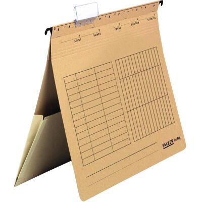 Falken, Porte-documents, Dossier suspendu UniReg DIN A4 230g/m² carton manila recyclé marron clair (A4, 1x) - Publicité Falken, Porte-documents, Dossier suspendu UniReg DIN A4 230g/m² carton manila recyclé marron clair (A4, 1x) - Publicité