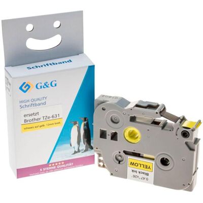 Ruban G&G TZe-631 - Jaune compatible Brother - Publicité Ruban G&G TZe-631 - Jaune compatible Brother - Publicité