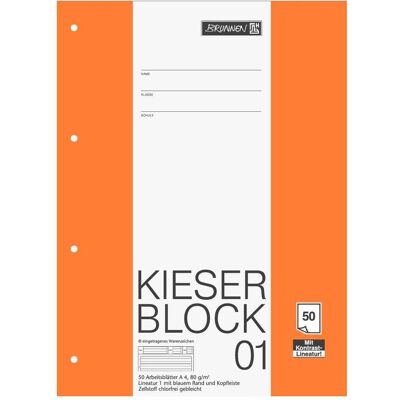 Brunnen, Cahier + bloc-notes, Bloc de travail Kieserblock perforé DIN A4 ligné 1ère année scolaire (A4) - Publicité Brunnen, Cahier + bloc-notes, Bloc de travail Kieserblock perforé DIN A4 ligné 1ère année scolaire (A4) - Publicité