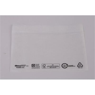 Docufix, Pochette pour documents, 1.000 CLASSIC Pochettes pour bordereaux de livraison eco plastique DIN long (DL, 1000 pcs) - Publicité Docufix, Pochette pour documents, 1.000 CLASSIC Pochettes pour bordereaux de livraison eco plastique DIN long (DL, 1000 pcs) - Publicité