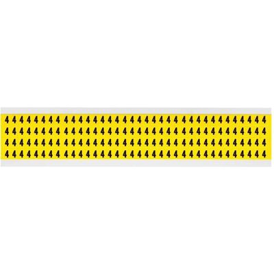 Brady, Étiquettes, 3400-4, B-499, noir sur jaune, 6 x 9mm, chiffre 4, hauteur des caractères 6,3mm(25 K. á 144 E.) - Publicité Brady, Étiquettes, 3400-4, B-499, noir sur jaune, 6 x 9mm, chiffre 4, hauteur des caractères 6,3mm(25 K. á 144 E.) - Publicité