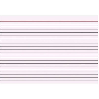 Brunnen, Fiche, Fiche DIN A5 lignée rouge 100 pcs/paquet (A5, 180 g/m²) - Publicité Brunnen, Fiche, Fiche DIN A5 lignée rouge 100 pcs/paquet (A5, 180 g/m²) - Publicité