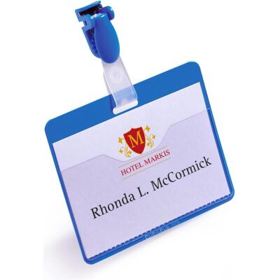 Durable, Panneau d'information, Badges avec clip pour badges d'entreprise/de visiteur - Publicité Durable, Panneau d'information, Badges avec clip pour badges d'entreprise/de visiteur - Publicité