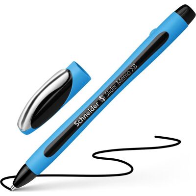 Schneider, Stylo, Stylo à bille Slider Memo bleu encre noire, 10 pcs. (10x) - Publicité Schneider, Stylo, Stylo à bille Slider Memo bleu encre noire, 10 pcs. (10x) - Publicité
