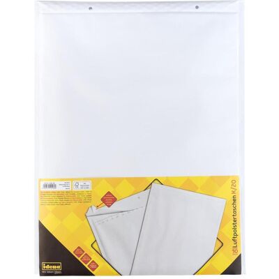 Idena, Pochette d'expédition + enveloppe à bulles, Pochettes à bulles d'air K/20 adhésives blanc 37x48cm (1 pcs) - Publicité Idena, Pochette d'expédition + enveloppe à bulles, Pochettes à bulles d'air K/20 adhésives blanc 37x48cm (1 pcs) - Publicité
