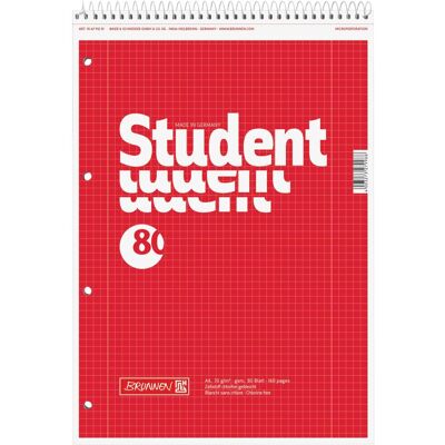 Brunnen, Cahier + bloc-notes, 5 Blocs Collège Student Règle 28 quadrillés DIN A4 Bords intérieurs et extérieurs (A4, Quadrillé) - Publicité Brunnen, Cahier + bloc-notes, 5 Blocs Collège Student Règle 28 quadrillés DIN A4 Bords intérieurs et extérieurs (A4, Quadrillé) - Publicité