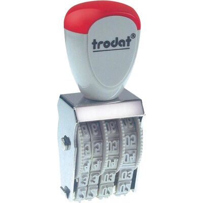 Trodat 1014 Tampon Dateur - 4x17mm - 5 Noir / Bleu - Publicité Trodat 1014 Tampon Dateur - 4x17mm - 5 Noir / Bleu - Publicité