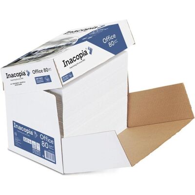 Papier à Copier Blanc Haut Inacopia - 80 g/m², 2500 Feuilles - A4 - Publicité Papier à Copier Blanc Haut Inacopia - 80 g/m², 2500 Feuilles - A4 - Publicité