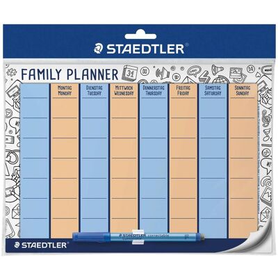 Staedtler Calendrier + agenda, Planificateur familial Lumocolor (A4) - Publicité Staedtler Calendrier + agenda, Planificateur familial Lumocolor (A4) - Publicité