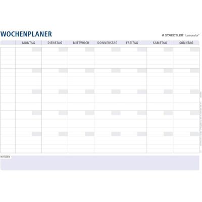 Staedtler Calendrier + agenda, Planning hebdomadaire Lumocolor (A1) - Publicité Staedtler Calendrier + agenda, Planning hebdomadaire Lumocolor (A1) - Publicité