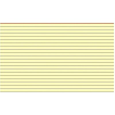 Brunnen, Fiche, Fiche DIN A5 lignée jaune 100 pcs/paquet (A5, 180 g/m²) - Publicité Brunnen, Fiche, Fiche DIN A5 lignée jaune 100 pcs/paquet (A5, 180 g/m²) - Publicité