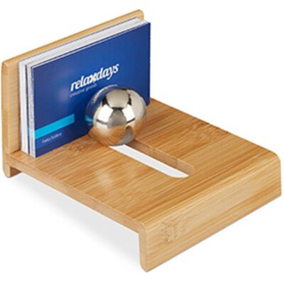 Relaxdays, Porte-cartes, Support cartes de visite,1 compartiment - Publicité Relaxdays, Porte-cartes, Support cartes de visite,1 compartiment - Publicité