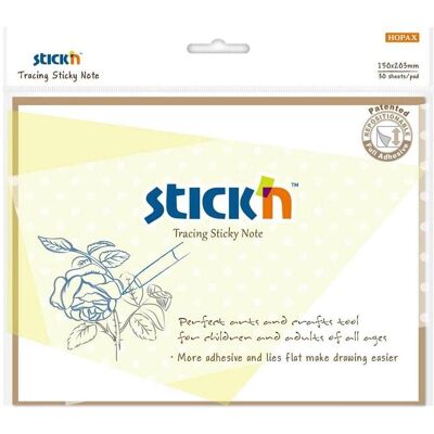 Stickman, Notes adhésives, Carnet de notes autocollant 152x203mm transparent 30K (203 x 152 mm) - Publicité Stickman, Notes adhésives, Carnet de notes autocollant 152x203mm transparent 30K (203 x 152 mm) - Publicité