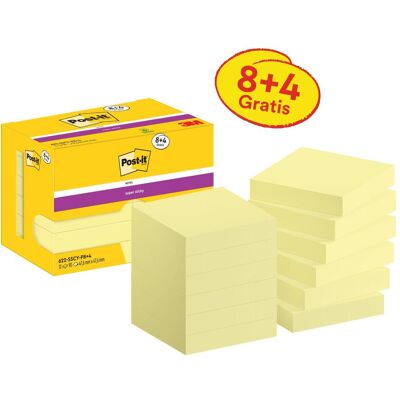Post-it, Notes adhésives, Super collant (47.60 x 47.60 mm) - Publicité Post-it, Notes adhésives, Super collant (47.60 x 47.60 mm) - Publicité